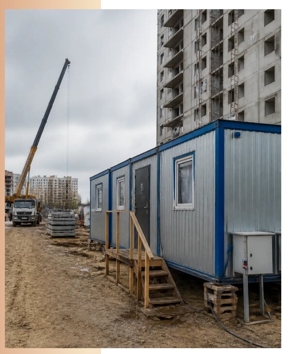 Аренда строительных вагончиков для рабочих в Евпатории